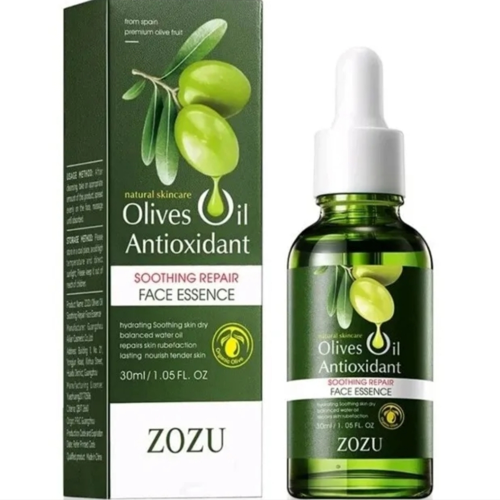 Zozu Olive Oil Antioxidant Soothing Repair Face Essence 1.05 oz NEW